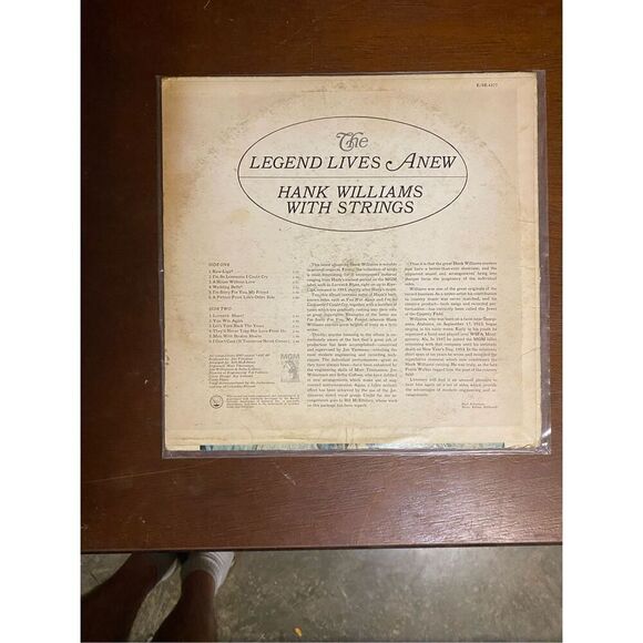 Vintage Hank Williams with strings vinyl - Picture 2 of 4